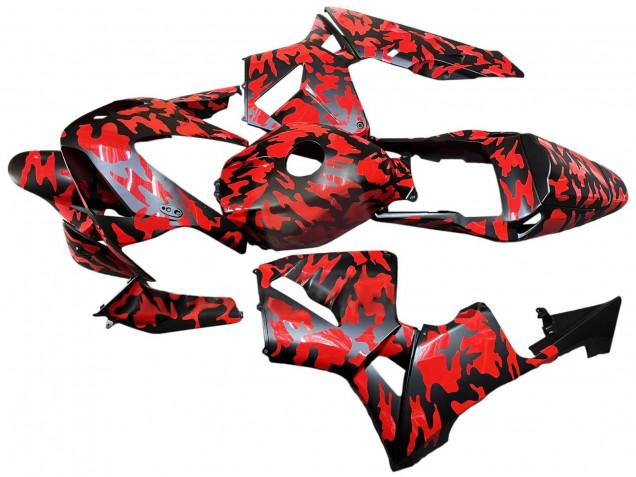 Comprare Carena Moto Honda CBR600RR 2003-2004 - Nero Rosso Grigio Camouflage