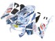 Comprare Carena Moto Honda CBR600RR 2003-2004 - Bianco Blu Rosso Nastro Azzurro 46