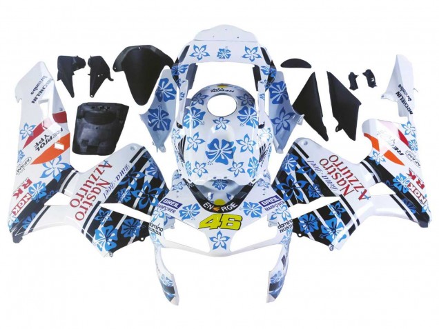 Comprare Carena Moto Honda CBR600RR 2003-2004 - Bianco Blu Rosso Nastro Azzurro 46