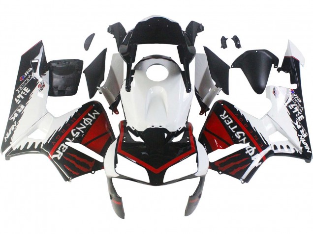 Comprare Carena Moto Honda CBR600RR 2003-2004 - Bianco Rosso Nero Lucido Mostro