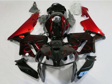 Comprare Carena Moto Honda CBR600RR 2005-2006 - Nero Lucido Rosso Fiamma