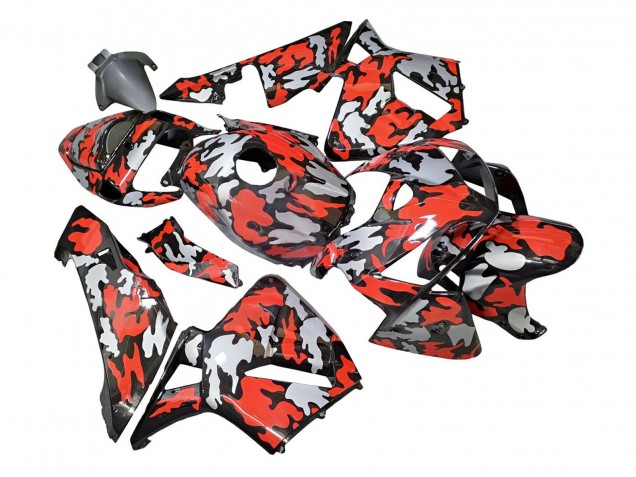 Comprare Carena Moto Honda CBR600RR 2005-2006 - Nero Rosso Grigio Camouflage