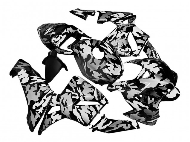 Comprare Carena Moto Honda CBR600RR 2005-2006 - Nero Bianco Grigio Camouflage