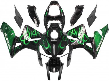 Comprare Carena Moto Honda CBR600RR 2005-2006 - Nero Lucido Verde Fiamma