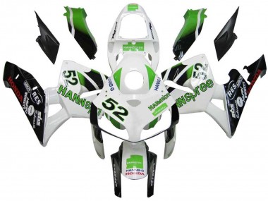 Comprare Carena Moto Honda CBR600RR 2005-2006 - Verde Bianco Nero Hannspree 52