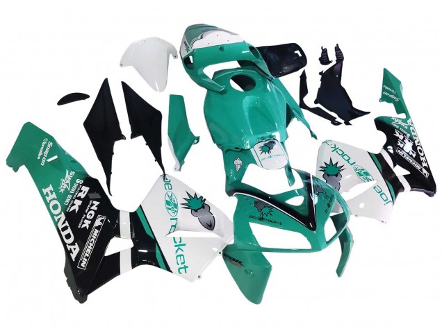 Comprare Carena Moto Honda CBR600RR 2005-2006 - Verde Chiaro Bianco Nero Lucido Joe Rocket