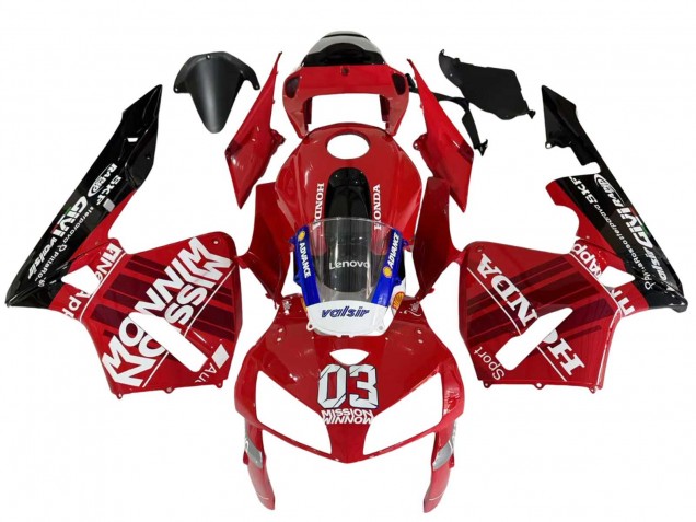 Comprare Carena Moto Honda CBR600RR 2005-2006 - Rosso Nero Valsir 03