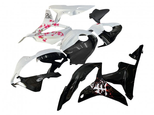 Comprare Carena Moto Honda CBR600RR 2007-2008 - Bianco Fiore di Ciliegio Nero Lucido Diviso