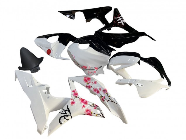 Comprare Carena Moto Honda CBR600RR 2007-2008 - Bianco Fiore di Ciliegio Nero Lucido Diviso