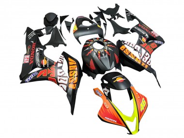 Comprare Carena Moto Honda CBR600RR 2007-2008 - Nero Opaco Arancia Rosso Rossi Repsol 46