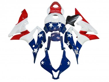 Comprare Carena Moto Honda CBR600RR 2007-2008 - Bianco Blu Rosso Stella