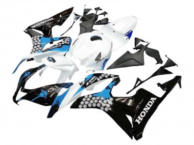 Comprare Carena Moto Honda CBR600RR 2007-2008 - Bianco Azzurro Chiaro Nero Lucido