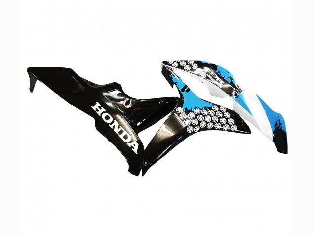 Comprare Carena Moto Honda CBR600RR 2007-2008 - Bianco Azzurro Chiaro Nero Lucido