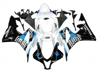 Comprare Carena Moto Honda CBR600RR 2007-2008 - Bianco Azzurro Chiaro Nero Lucido