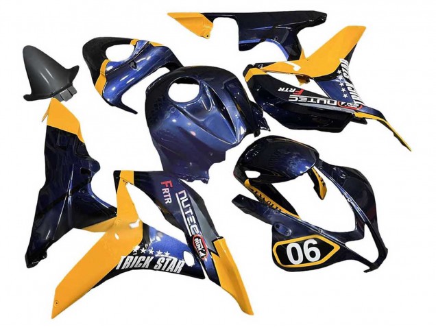 Comprare Carena Moto Honda CBR600RR 2007-2008 - Arancia Blu Scuro Trick Star 06