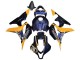 Comprare Carena Moto Honda CBR600RR 2007-2008 - Arancia Blu Scuro Trick Star 06