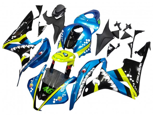 Comprare Carena Moto Honda CBR600RR 2007-2008 - Verde Giallo Nero Lucido Squalo 46