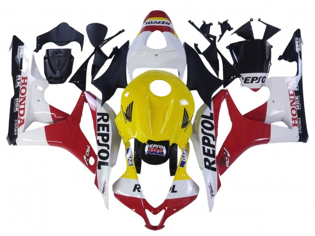 Comprare Carena Moto Honda CBR600RR 2007-2008 - Bianco Giallo Rosso Repsol HRC