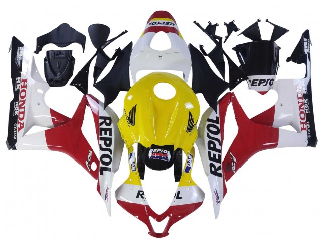 Comprare Carena Moto Honda CBR600RR 2007-2008 - Bianco Giallo Rosso Repsol HRC