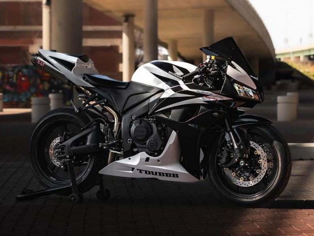 Comprare Carena Moto Honda CBR600RR 2007-2008 - Bianco Nero Corsa