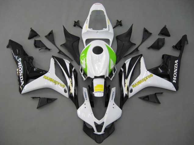 Comprare Carena Moto Honda CBR600RR 2007-2008 - Bianco Verde Giallo Nero Lucido Hannspree