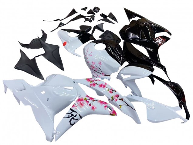 Comprare Carena Moto Honda CBR600RR 2009-2012 - Bianco Fiore di Ciliegio Nero Lucido