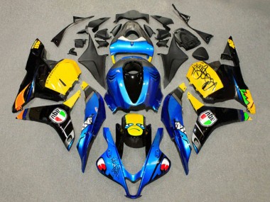 Comprare Carena Moto Honda CBR600RR 2009-2012 - Blu Giallo Nero Lucido Squalo 46