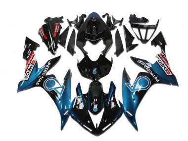 Comprare Carena Moto Yamaha YZF R1 2004-2006 - Blu Verde Acqua Nero Lucido Rosso Petronas ENEOS