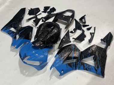 Comprare Carena Moto Honda CBR600RR 2009-2012 - Nero Forgiato Fibra di Carbonio Blu
