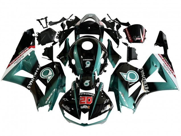Comprare Carena Moto Honda CBR600RR 2013-2023 - Blu Verde Acqua Nero Lucido Petronas 20