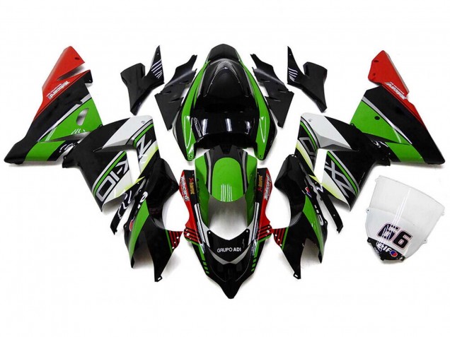 Comprare Carena Moto Kawasaki ZX10R 2004-2005 - Bianco Nero Verde Elf