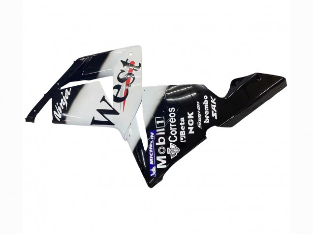 Comprare Carena Moto Kawasaki ZX10R 2004-2005 - Bianco Nero West Ninja