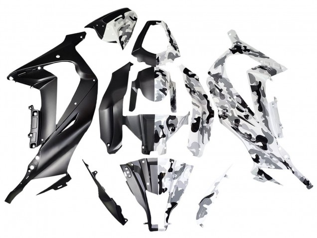Comprare Carena Moto Kawasaki ZX10R 2008-2010 - Bianco Nero Diviso