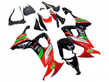 Comprare Carena Moto Kawasaki ZX10R 2008-2010 - Rosso Verde Nero