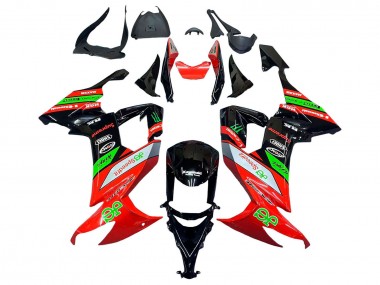 Comprare Carena Moto Kawasaki ZX10R 2008-2010 - Rosso Verde Nero