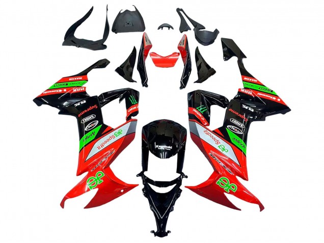 Comprare Carena Moto Kawasaki ZX10R 2008-2010 - Rosso Verde Nero