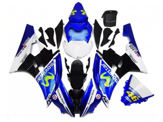 Comprare Carena Moto Yamaha YZF R6 2006-2007 - Blu Bianco Nero Verde MoviStar ENEOS Yamalube 46