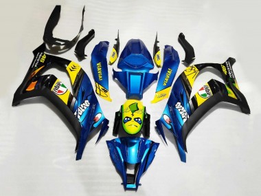 Comprare Carena Moto Kawasaki ZX10R 2008-2010 - Blu Giallo Nero Squalo