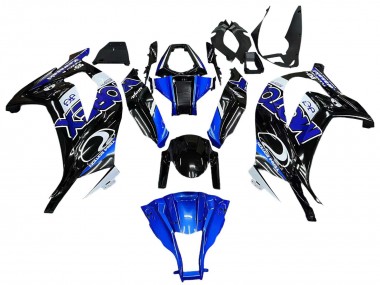 Comprare Carena Moto Kawasaki ZX10R 2011-2015 - Blu Bianco Nero Lucido