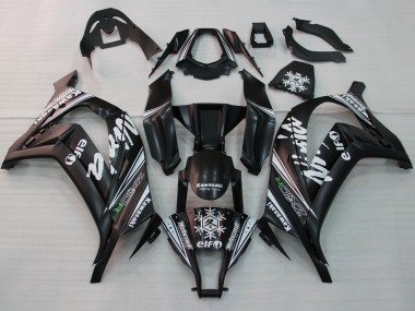 Comprare Carena Moto Kawasaki ZX10R 2011-2015 - Nero Lucido Bianco Elf Nevicare Decal