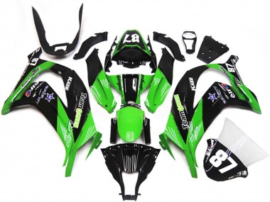 Comprare Carena Moto Kawasaki ZX10R 2011-2015 - Verde Nero Lucido Blu Stella Team Verde 87
