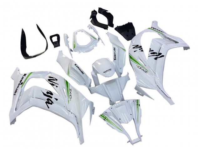 Comprare Carena Moto Kawasaki ZX10R 2011-2015 - Bianco Verde Banda Nero Ninja