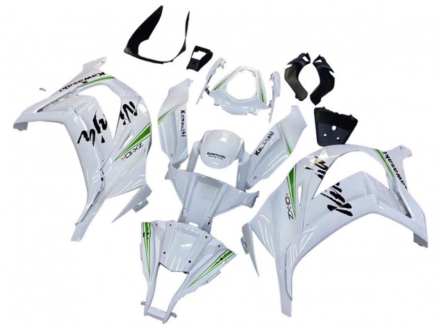 Comprare Carena Moto Kawasaki ZX10R 2011-2015 - Bianco Verde Banda Nero Ninja