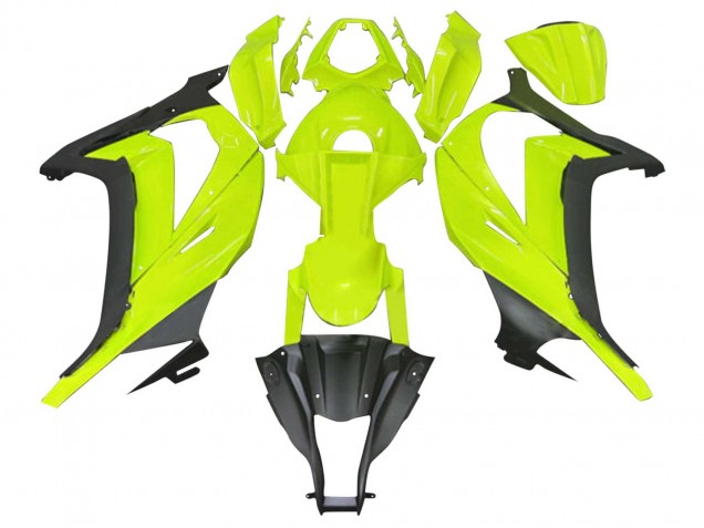 Comprare Carena Moto Kawasaki ZX10R 2011-2015 - Fluorescent Verde Nero Opaco