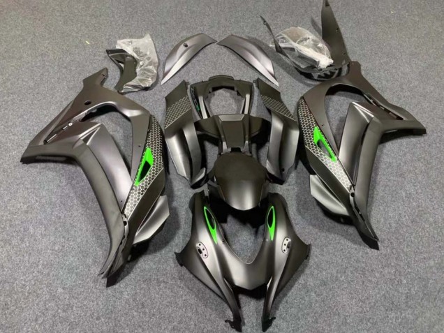Comprare Carena Moto Kawasaki ZX10R 2016-2020 - Nero Opaco Verde Honeycomb