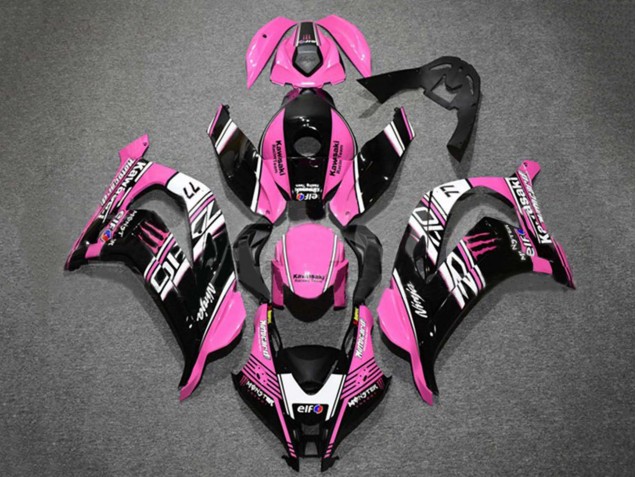Comprare Carena Moto Kawasaki ZX10R 2016-2020 - Rosa Nero Lucido Bianco Elf Mostro