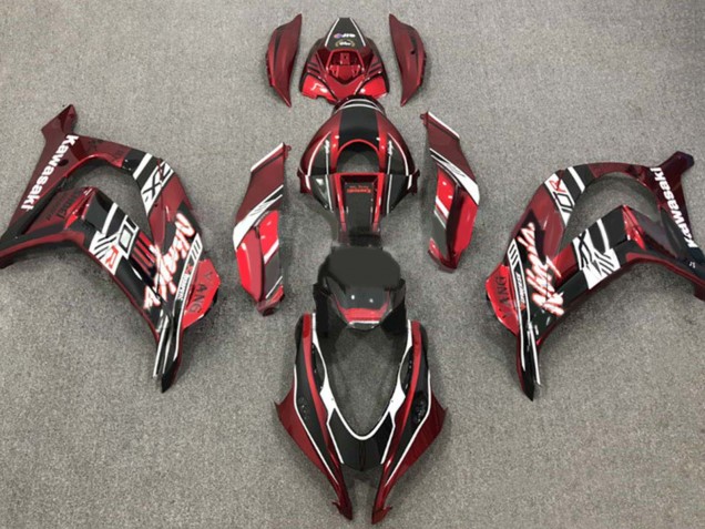 Comprare Carena Moto Kawasaki ZX10R 2016-2020 - Rosso Bordeaux Bianco Nero Lucido