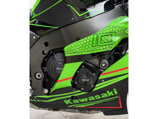 Comprare Carena Moto Kawasaki ZX10R 2021-2025 - Verde Nero Lucido