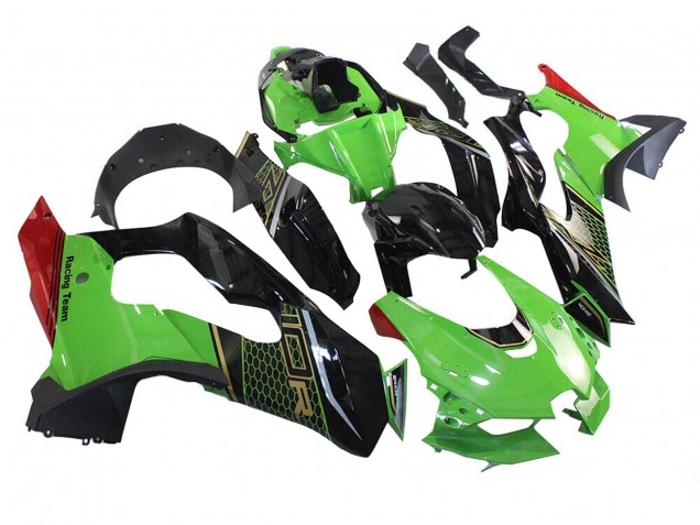 Comprare Carena Moto Kawasaki ZX10R 2021-2025 - Verde Nero Rosso Honeycomb