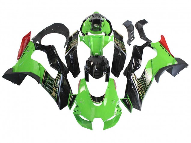 Comprare Carena Moto Kawasaki ZX10R 2021-2025 - Verde Nero Rosso Honeycomb
